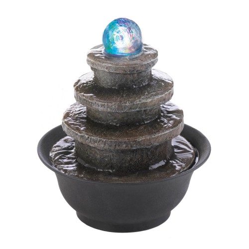 Tiered Round Tabletop Fountain (Incl. Pump)